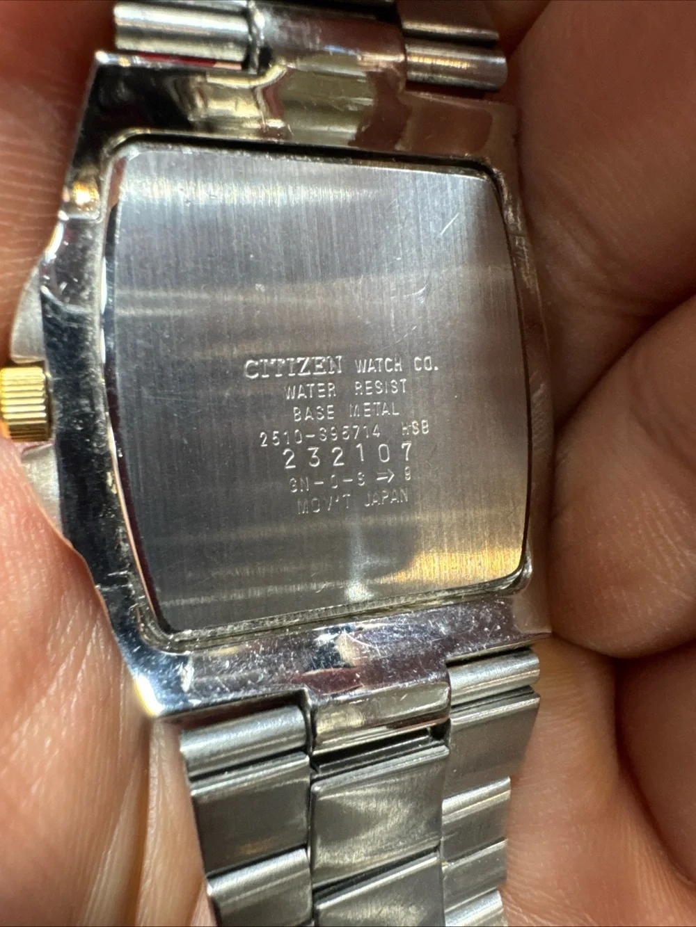 Citizen Two-Tone Silver and Gold Watch with Black Dial